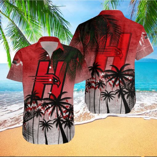 Hartford Hawks Hawaiian Shirt Summer Gift Coconut Tree Tropical Grunge Pattern For NCAA Fans