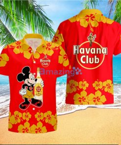 Havana Club Funny Mickey Mouse Hibicus Flower Hawaiian Shirt And Shorts