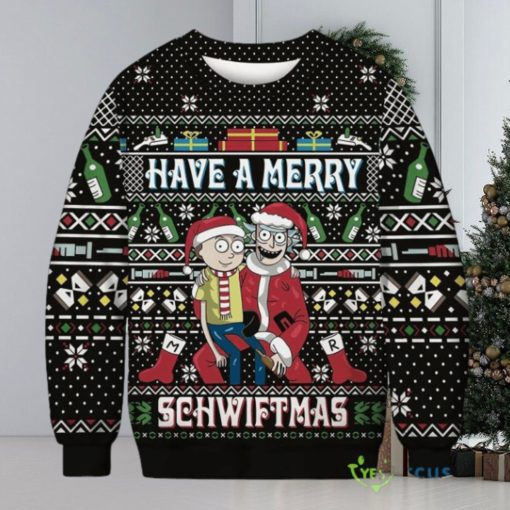 Have A Merry Schwiftmas Sweater Rick & Morty Ugly Christmas Sweater