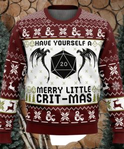 Have Yourself A Merry Little Crit Mas Dungeons and Dragons Ugly Christmas Sweater