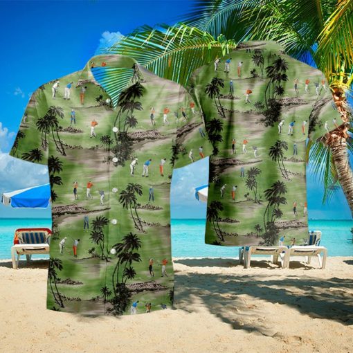 Hawaii Golf summer Hawaiian Shirt And Short Set Gift Men Women