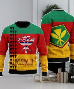 Hawaii Kanaka Flag Christmas Unisex Ugly Sweater