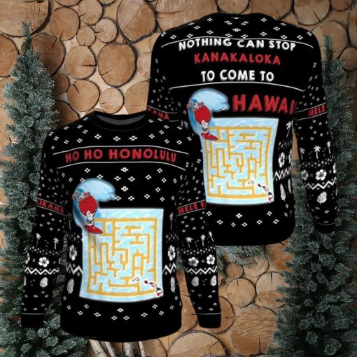 Hawaii Maze Game 3D All Over Print Print Ugly Christmas Sweater Perfect Holiday Gift