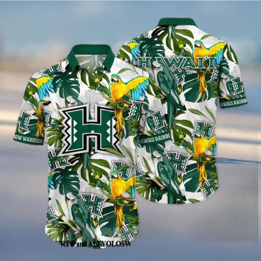 Hawaii Rainbow Warriors NCAA Flower Full Print 3D Hawaiian Shirt