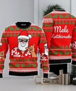 Hawaii Santa Claus Funny Christmas Unisex Ugly Sweater