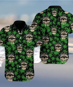 Hawaii Shirt – Mega Cool Skull Weed Cannabis Tropical Hawaiian Aloha Shirt