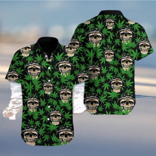 Hawaii Shirt – Mega Cool Skull Weed Cannabis Tropical Hawaiian Aloha Shirt