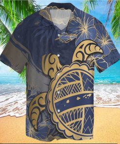 Hawaii Turtle Hibiscus Gold Hawaiian Shirt Kyn Style