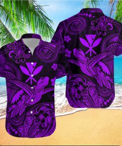 Hawaii Turtle Map Polynesian Hawaiian Shirt Kanaka Maoli Unique Style Purple