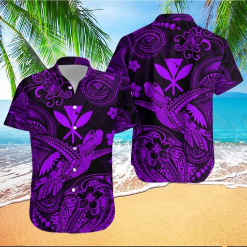 Hawaii Turtle Map Polynesian Hawaiian Shirt Kanaka Maoli Unique Style   Purple