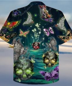 Hawaiian Aloha Shirts Butterfly Skull 1