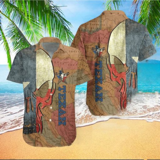 Hawaiian Aloha Shirts Texan And Skull hawaiian shirt