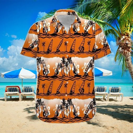 Hawaiian Aloha Shirts Windsurfing Sunset