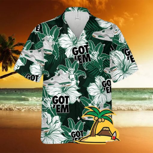 Hawaiian Floral Pattern SB Pine Green Hawaiian Shirt For Men And Women