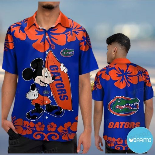 Hawaiian Shirt Mickey Surfboard Gators Gift