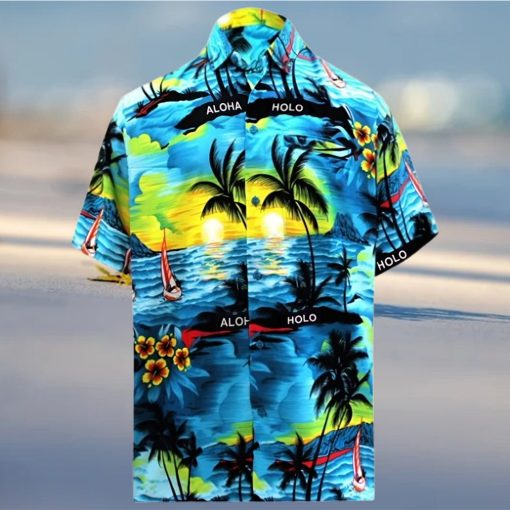 Hawaiian Shirt With Coconut Tree Pattern