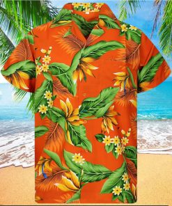 Hawaiian Shirt for Men Funky Casual Button Down Very Loud Shortsleeve Unisex Bird of Paradise Flower