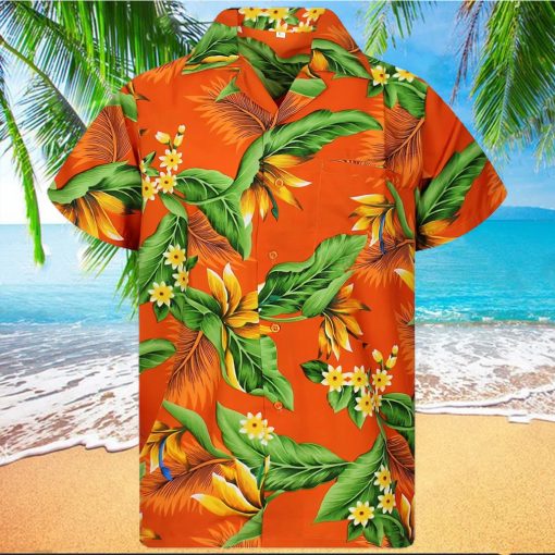 Hawaiian Shirt for Men Funky Casual Button Down Very Loud Shortsleeve Unisex Bird of Paradise Flower