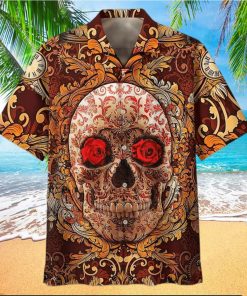 Hawaiian Shirts With Skull Rose Skull Hawaii Shirt Floral Skull Hawaiian Shirts