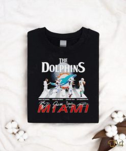 The Dolphins Abbey Road Mike McDaniel Jaylen Waddle Tyreek Hill signatures shirt