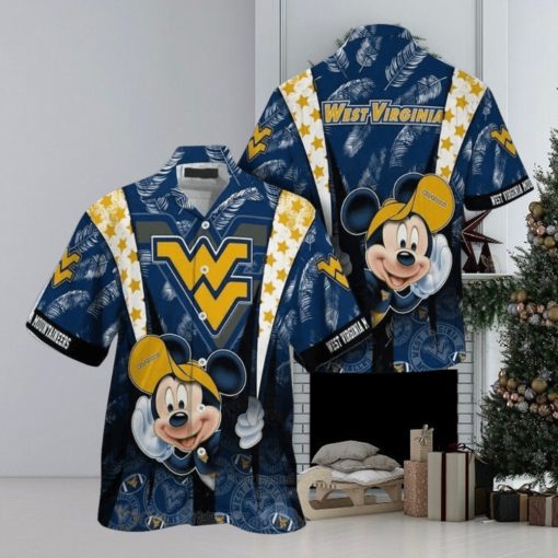 Mickey Mouse Disney NCAA West Virginia Mountaineers WVU Hawaiian Shirt Best Beach Gift