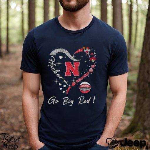 Heart Diamonds Nebraska Huskers Go Big Red T shirt