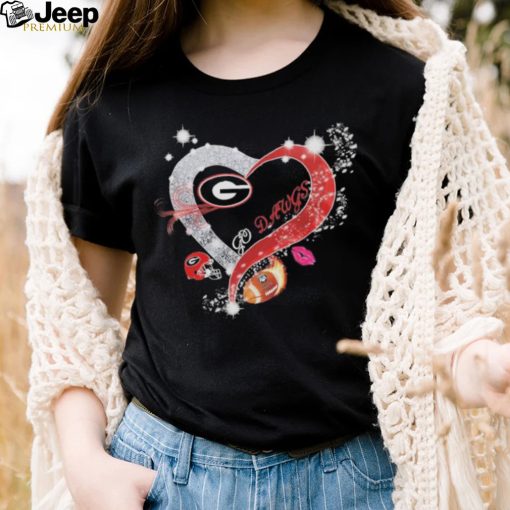 Heart Georgia Bulldogs Go Dawgs 2023 CFP National Champions Shirt