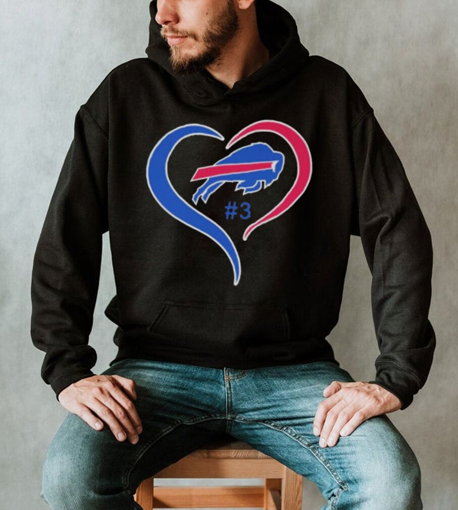 Heart Love Damar Hamlin 3 Buffalo Bills Logo Tee Shirt - ShirtElephant  Office