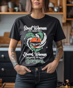 Heart diamonds real women love basketball smart women love the miamI hurricanes T shirt