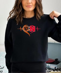 Heartbeat Chicago Bears And Nebraska Cornhuskers shirt