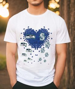 Hearts Seattle Seahawks And Seattle Mariners Shirt