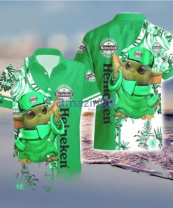 Heineken Baby Yoda Lover Hawaiian Shirt And Shorts Aloha Summer Gift For Men And Women