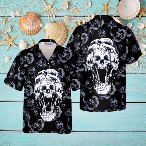 Hell Guard Skull Tropical Hawaiian Shirt