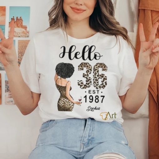 Hello 36th Est 1987 Birthday Woman Shirt