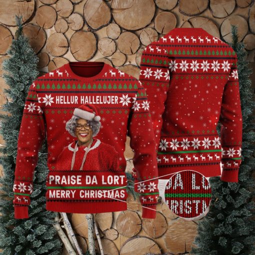 Hellur Hallelujer Praise De Lort Quotes Funny Movie Ugly Christmas Sweater Gift For Men Women