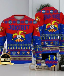 Helsingin Jokerit Ugly Christmas Sweater Logo Custom Name Gift Fans