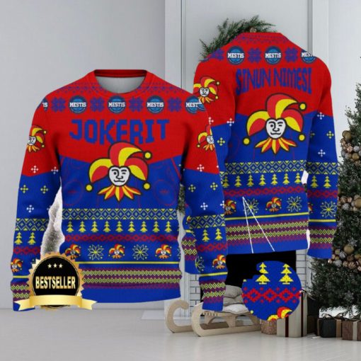 Helsingin Jokerit Ugly Christmas Sweater Logo Custom Name Gift Fans