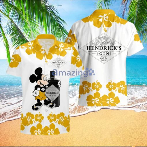 Hendrick’s Gin Funny Mickey Mouse Hibicus Flower Hawaiian Shirt And Shorts