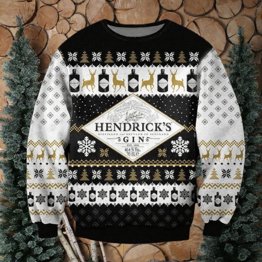 Hendricks Gin Scotland Whiskey Ugly Sweater Christmas All Over Print Sweater