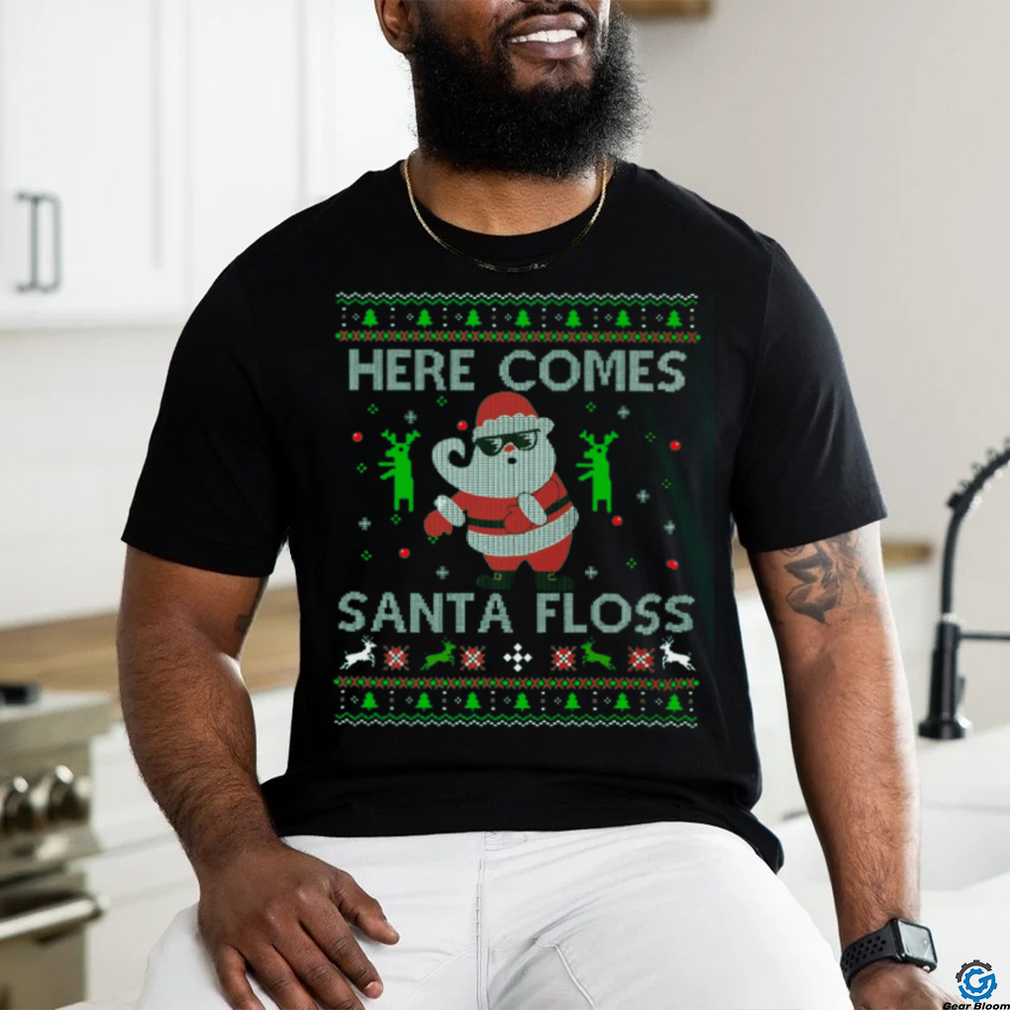 Here comes clearance santa floss sweater