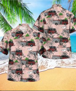 Hernando Beach Volunteer Fire Department Hernando Beach Florida Button Up Hawaiian Shirt Beach Gift