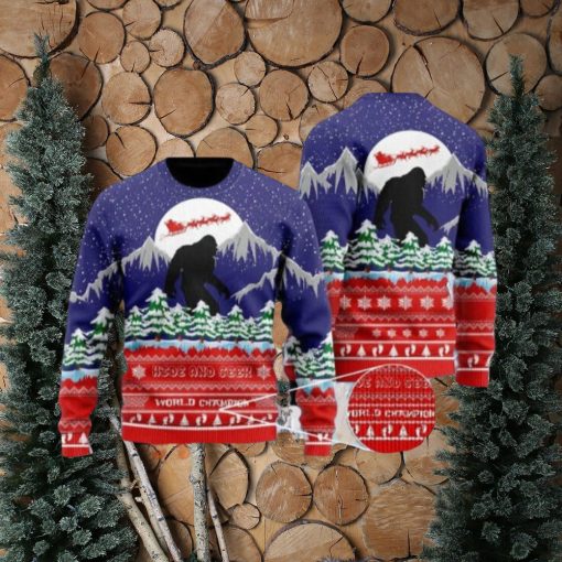 Hide And Seek Ugly Christmas Sweater Bigfoot Merry Christmas Xmas Sweatshirt Xmas 2023 Gift Gift for Family Unisex Full Size