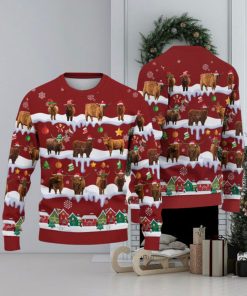 Highland Ugly Christmas Sweater Gifts For Pet Loves Farmers Sweater