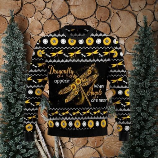 Hilarious Hippie Dragonfly Sunflower Ugly Christmas Sweater