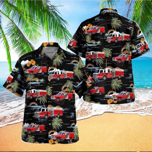 Hillburn Fire Department Hillburn New York Aloha Summer Gift Back Hawaiian Shirt