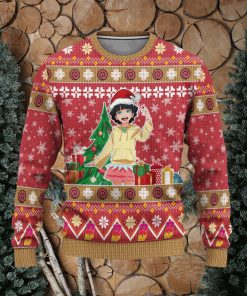 Himawari Uzumaki Anime Ugly Christmas Sweater 3D Gift For Men And Women Custom Boruto Xmas Gift