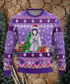 Hinata Uzumaki Anime Custom Boruto Xmas Women Mens Ugly Christmas 3D Knitted Sweater