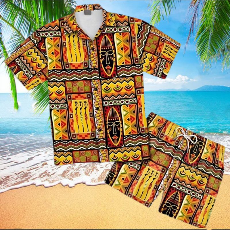 Hippie African Short Sleeve Hawaiian Shirt