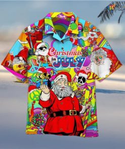 Hippie Santa July Christmas Santa Hawaiian Shirt