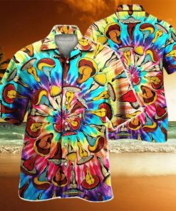 Hippie Tie Dye Mushroom Pattern Hawaiian Shirt